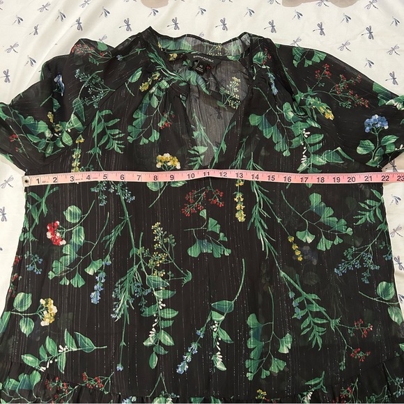 2 Piece Floral Long Sleeved Dress - Banana Republic - Size M - Picture 8 of 10